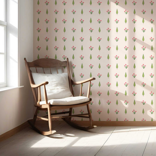 Gulshan Wallpaper - Blush Bloom