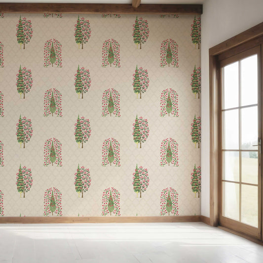 Khusro Bagh Wallpaper - Ivory Bloom