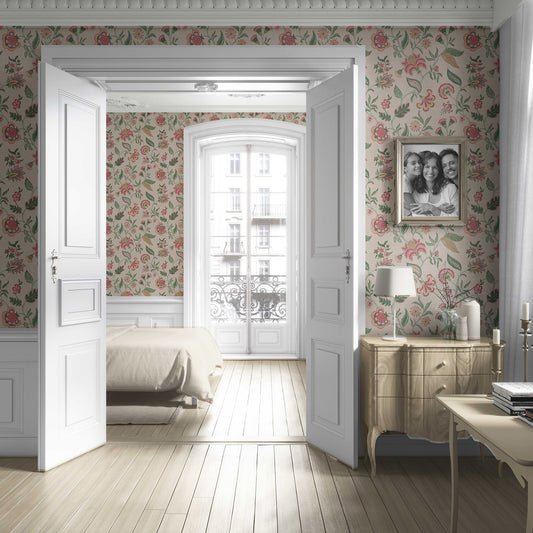 Firdaus Wallpaper - Sandstone Bloom