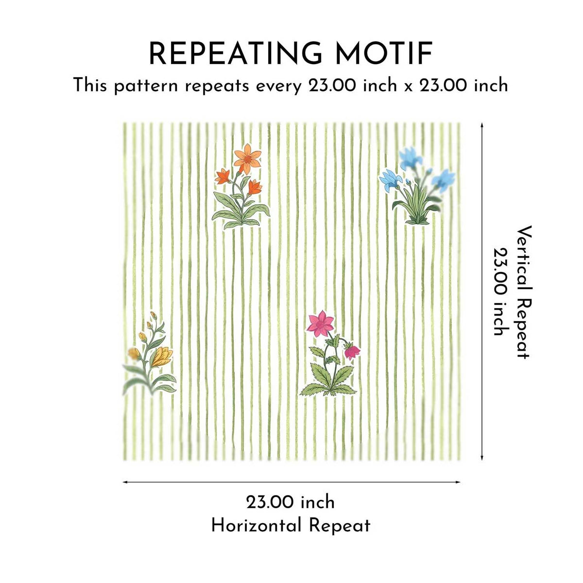Phoolrekha Wallpaper - Meadow Stripe