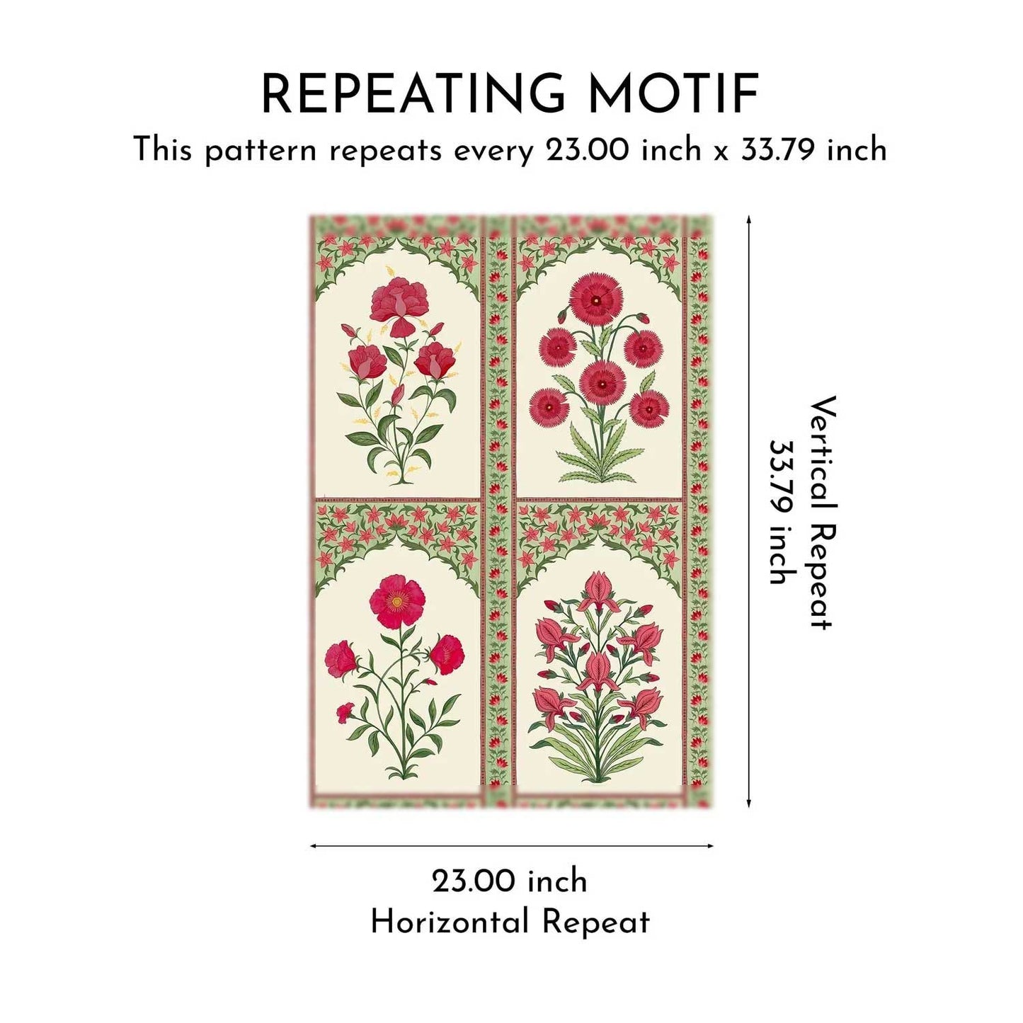 Gulzaar Mahal Wallpaper - Poppy Charm