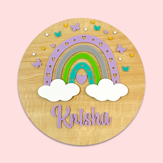 Rainbow Radiance Name Plaque (Purple)