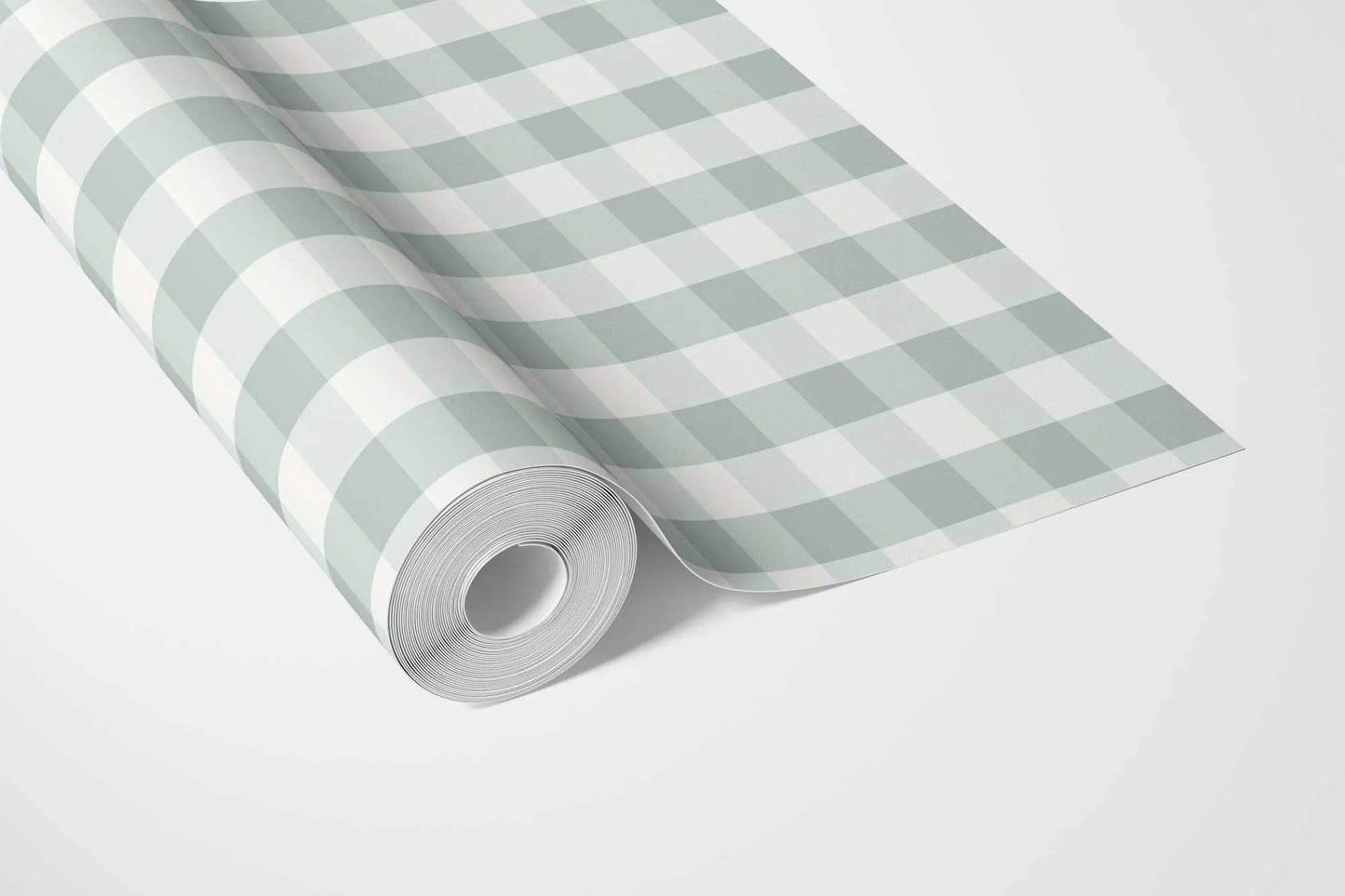 The Gingham Edit Wallpaper - Cool Fern