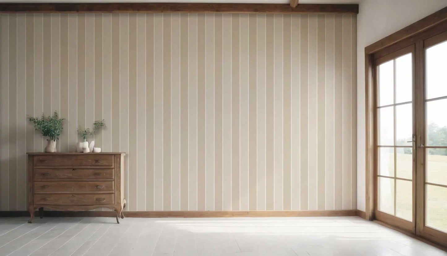 Still Lines Wallpaper - Oat Cream