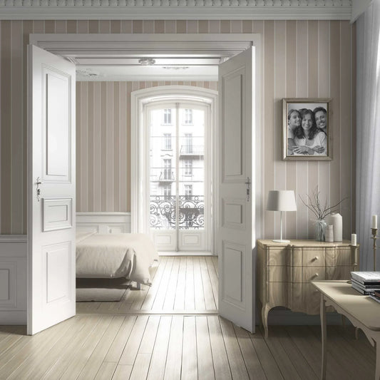 Still Lines Wallpaper - Oat Cream