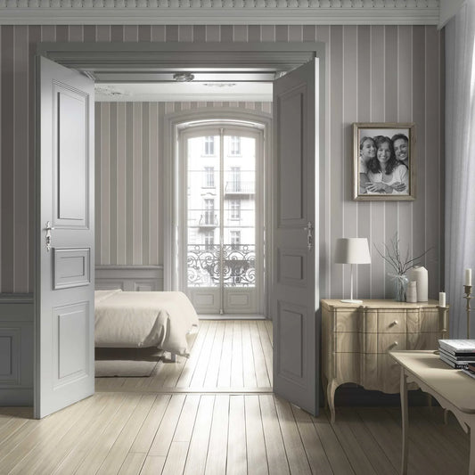 Still Lines Wallpaper - Mink Grey