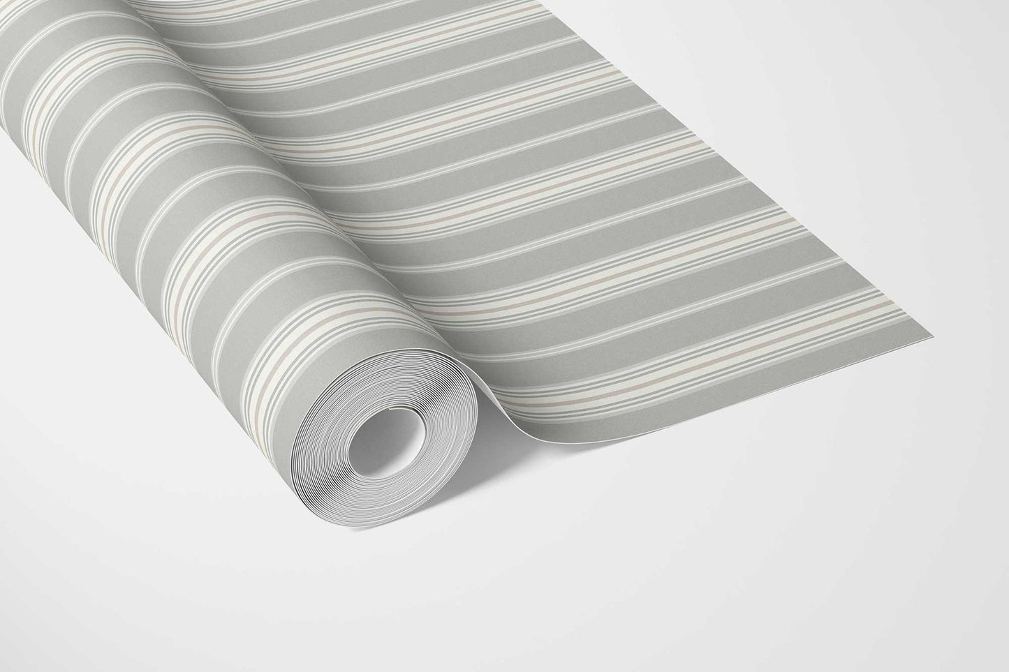 Coastal Lines Wallpaper - Seafoam Grey