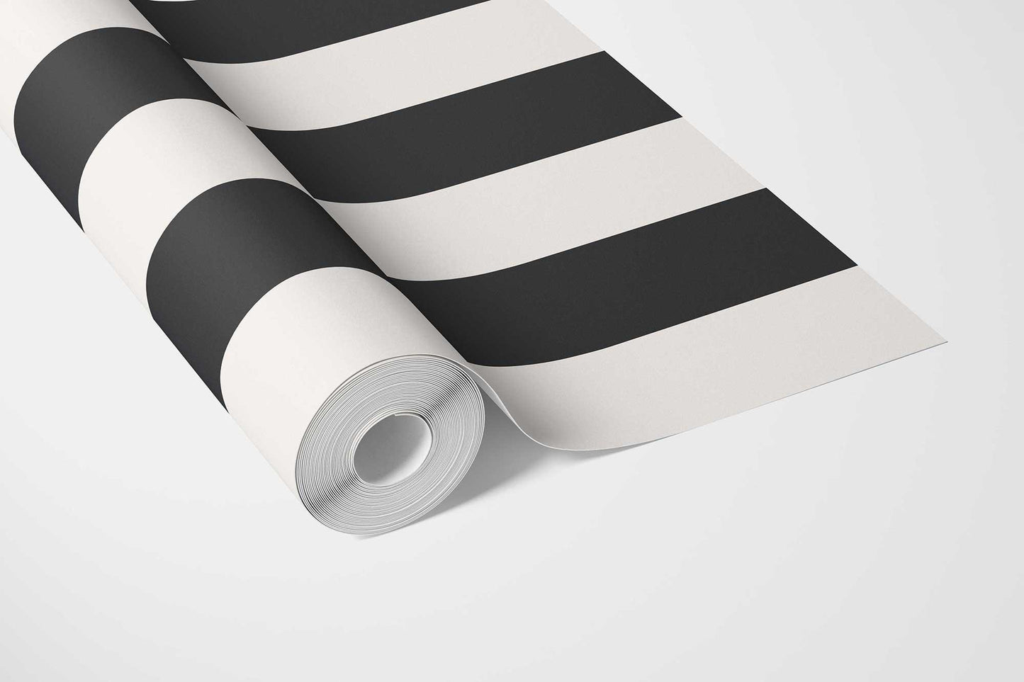 Stripe Story Wallpaper - Charcoal Cream