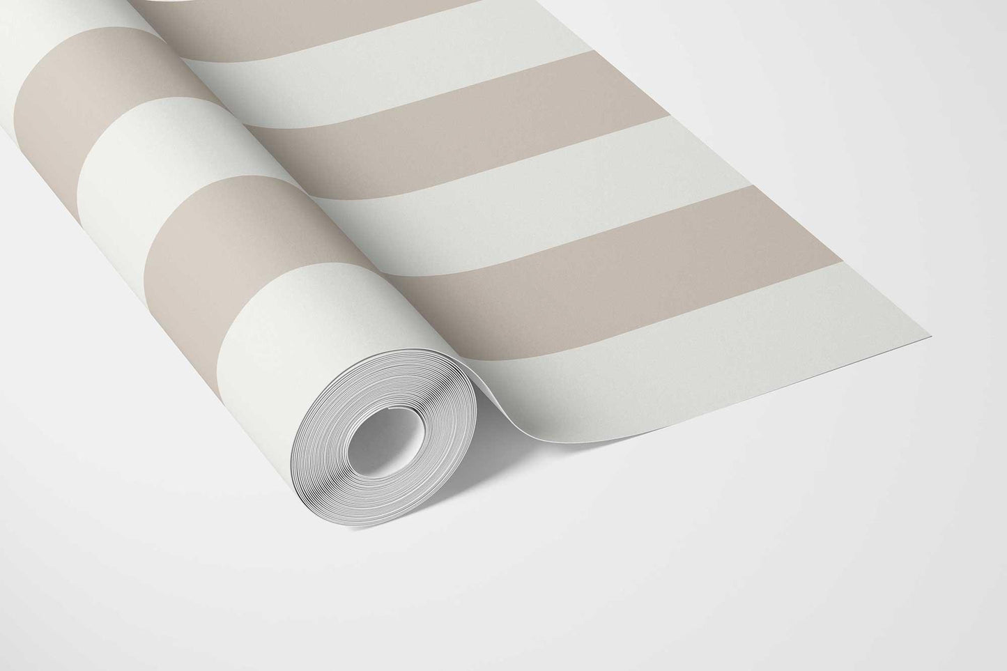 Stripe Story Wallpaper - Almond Cream