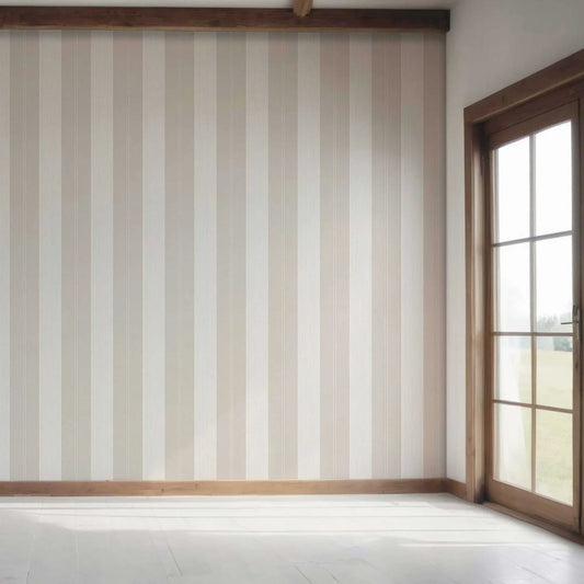 Linear Reverie Wallpaper - Almond Glow