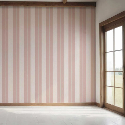 Linear Reverie Wallpaper - Blush Rose