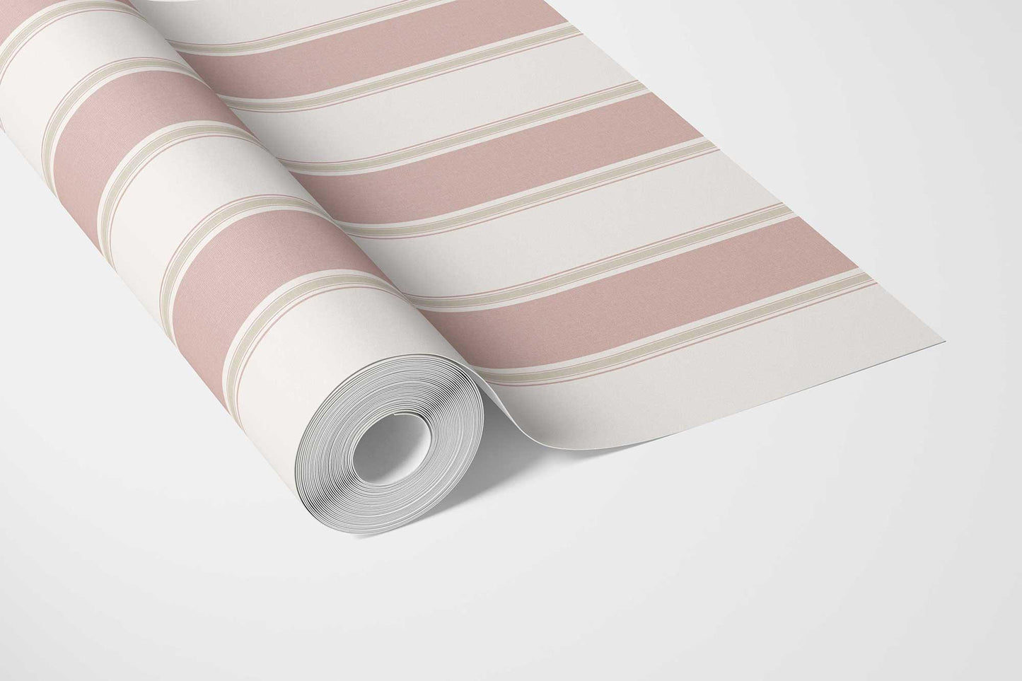 Striped Sonata Wallpaper - Rosewater Blush