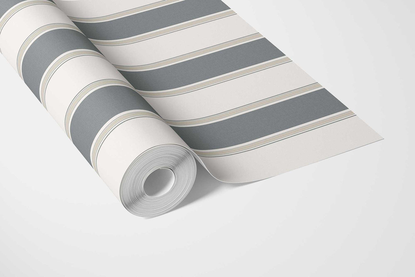 Striped Sonata Wallpaper - Grey Echo