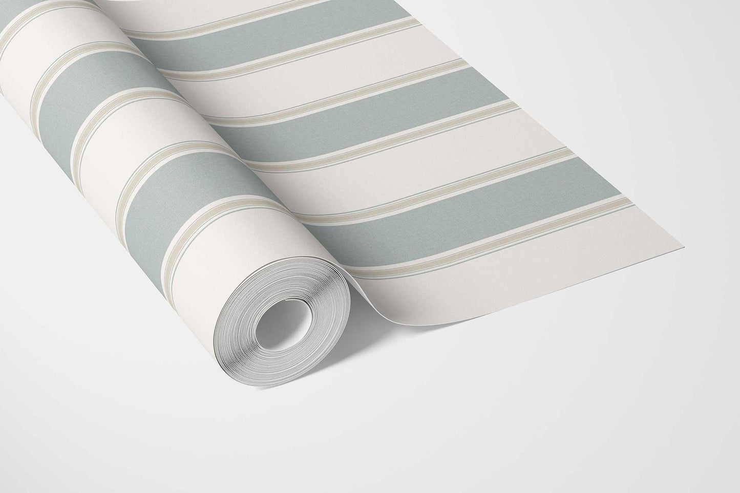 Striped Sonata Wallpaper - Soft Fjord