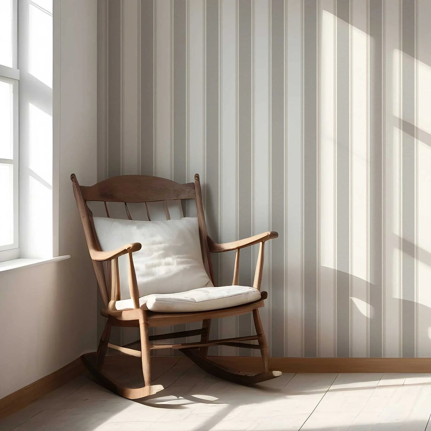 Striped Sonata Wallpaper - Taupe Whisper