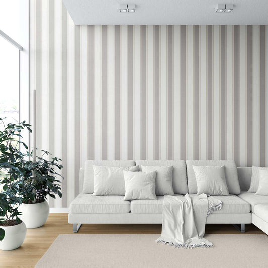Striped Sonata Wallpaper - Taupe Whisper