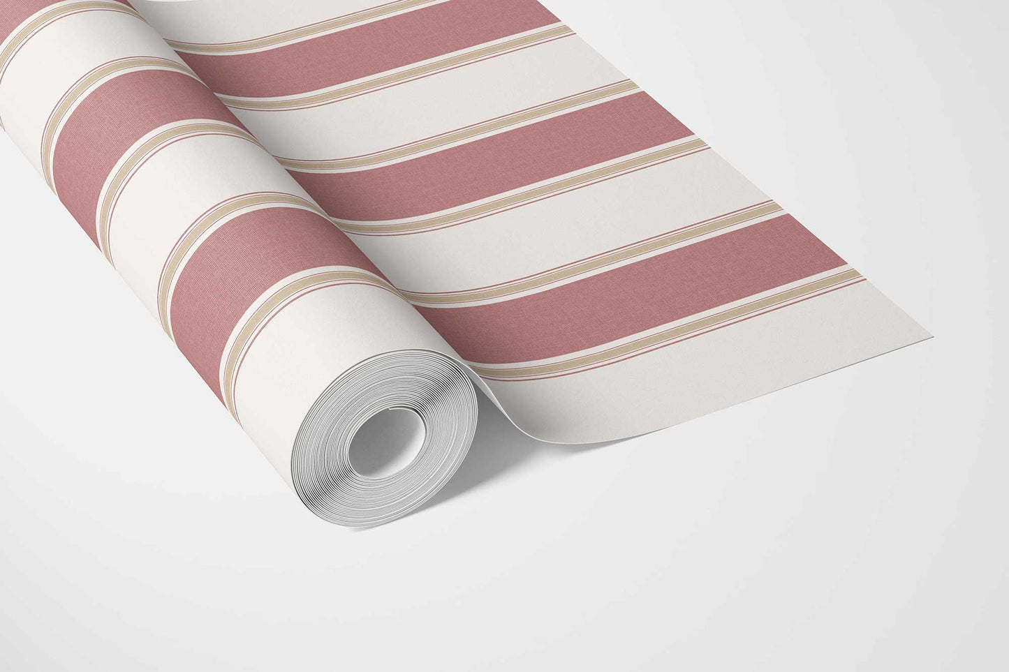 Striped Sonata Wallpaper - Terracotta Blush