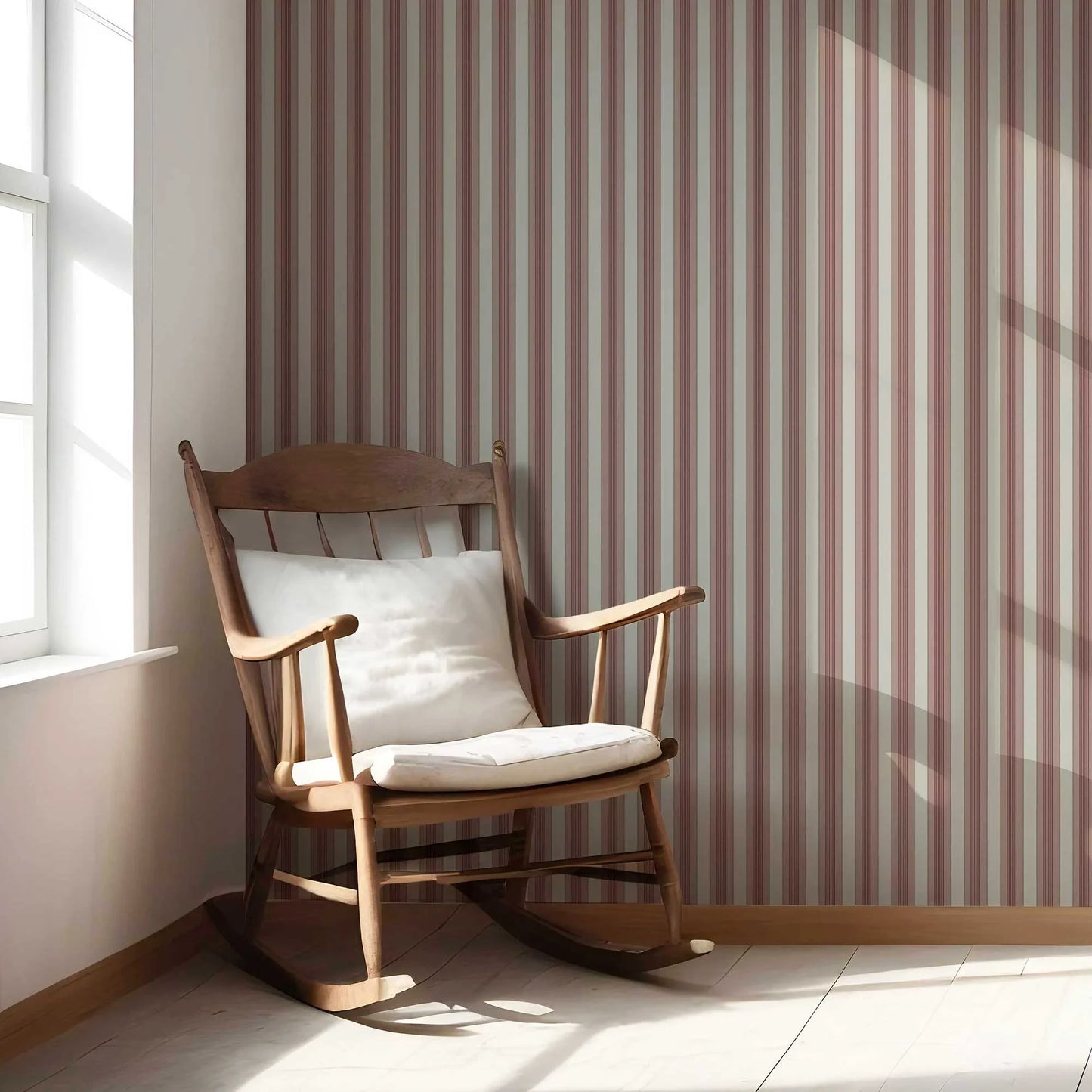Woven Lines Wallpaper - Terracotta Blush
