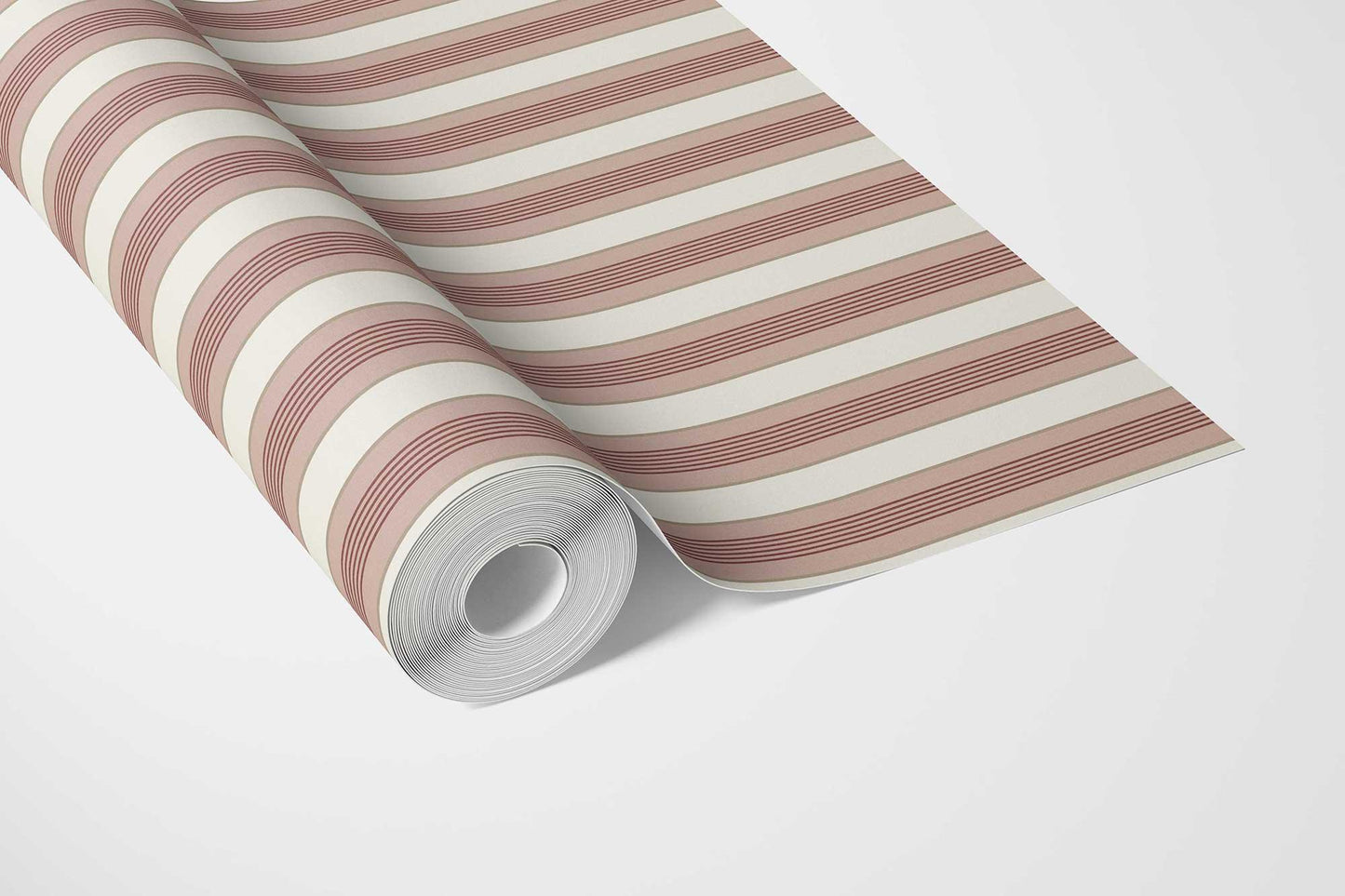 Woven Lines Wallpaper - Terracotta Blush