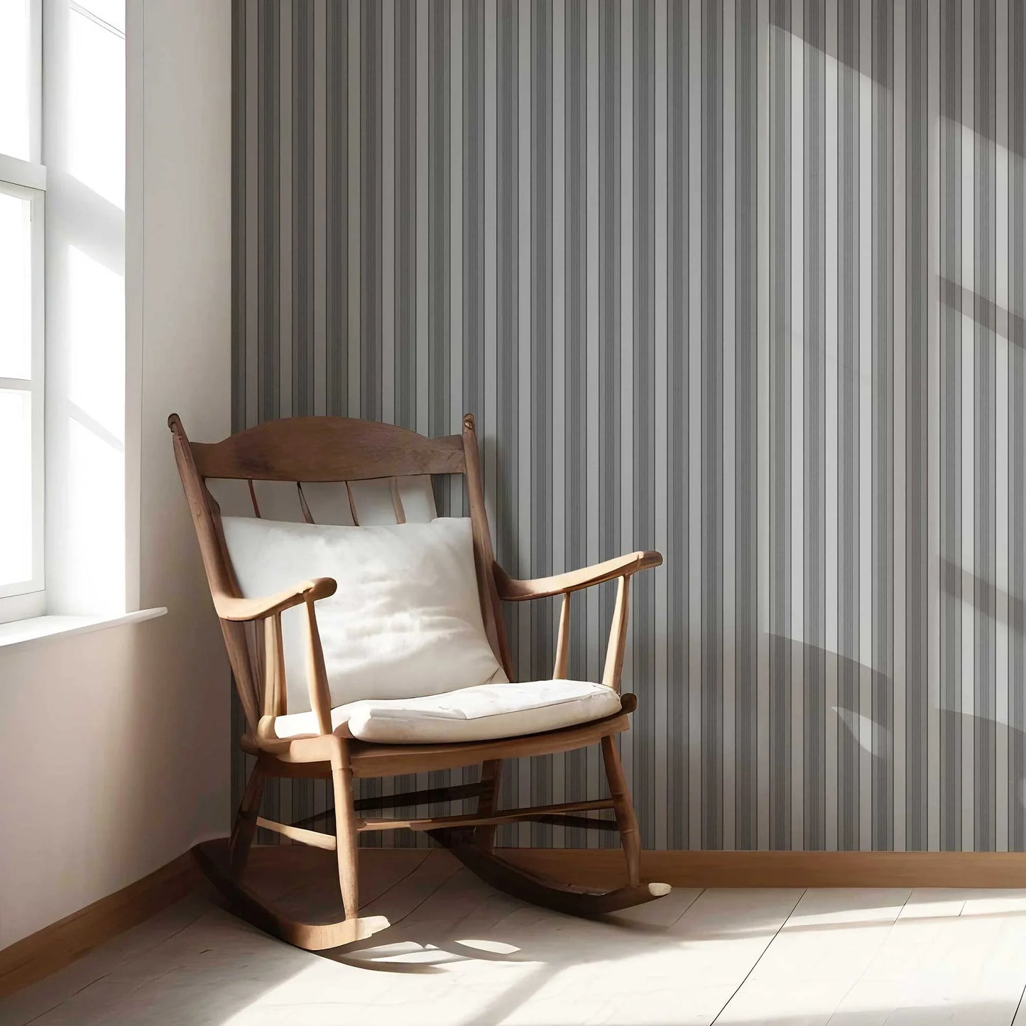 Woven Lines Wallpaper - Graphite Whisper