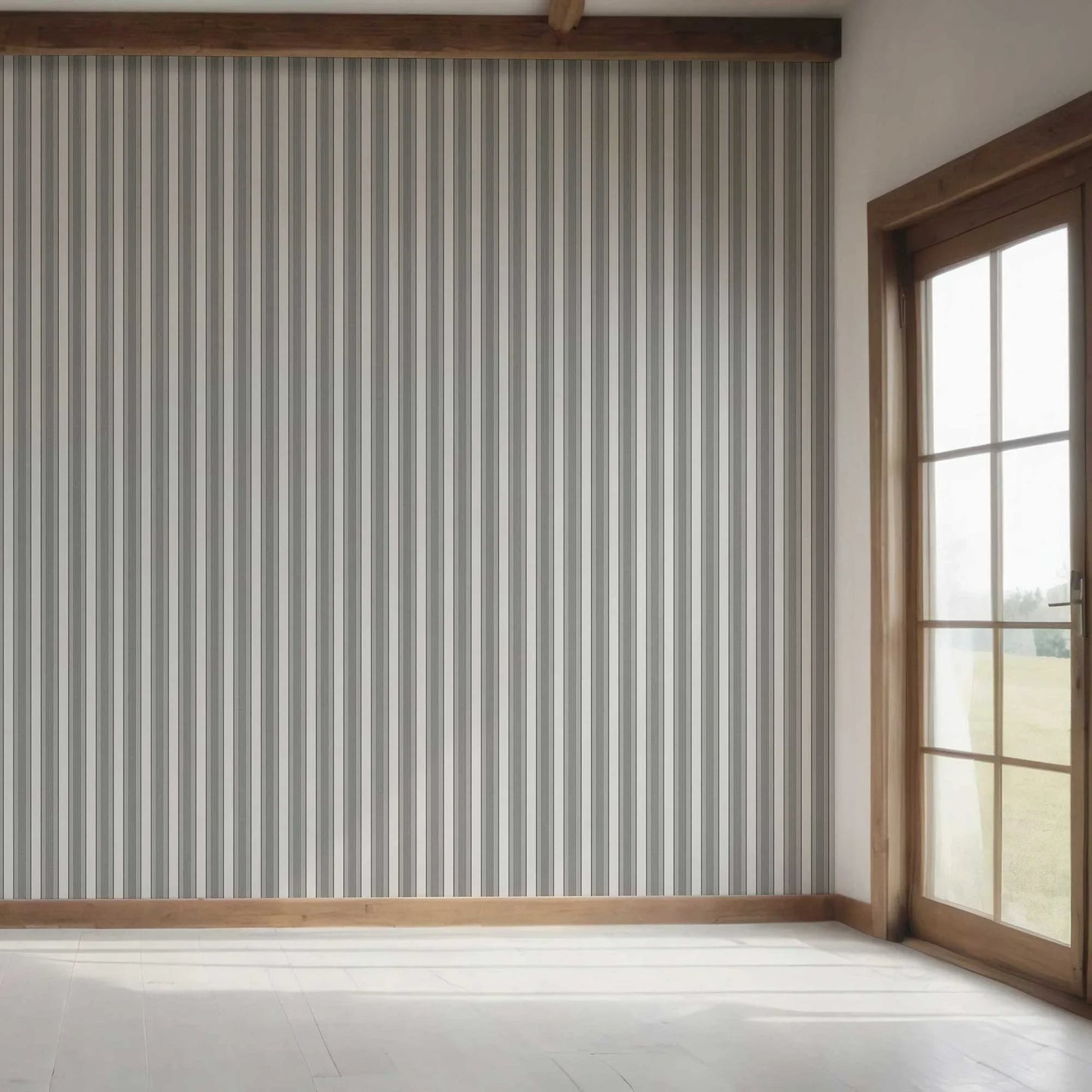 Woven Lines Wallpaper - Graphite Whisper