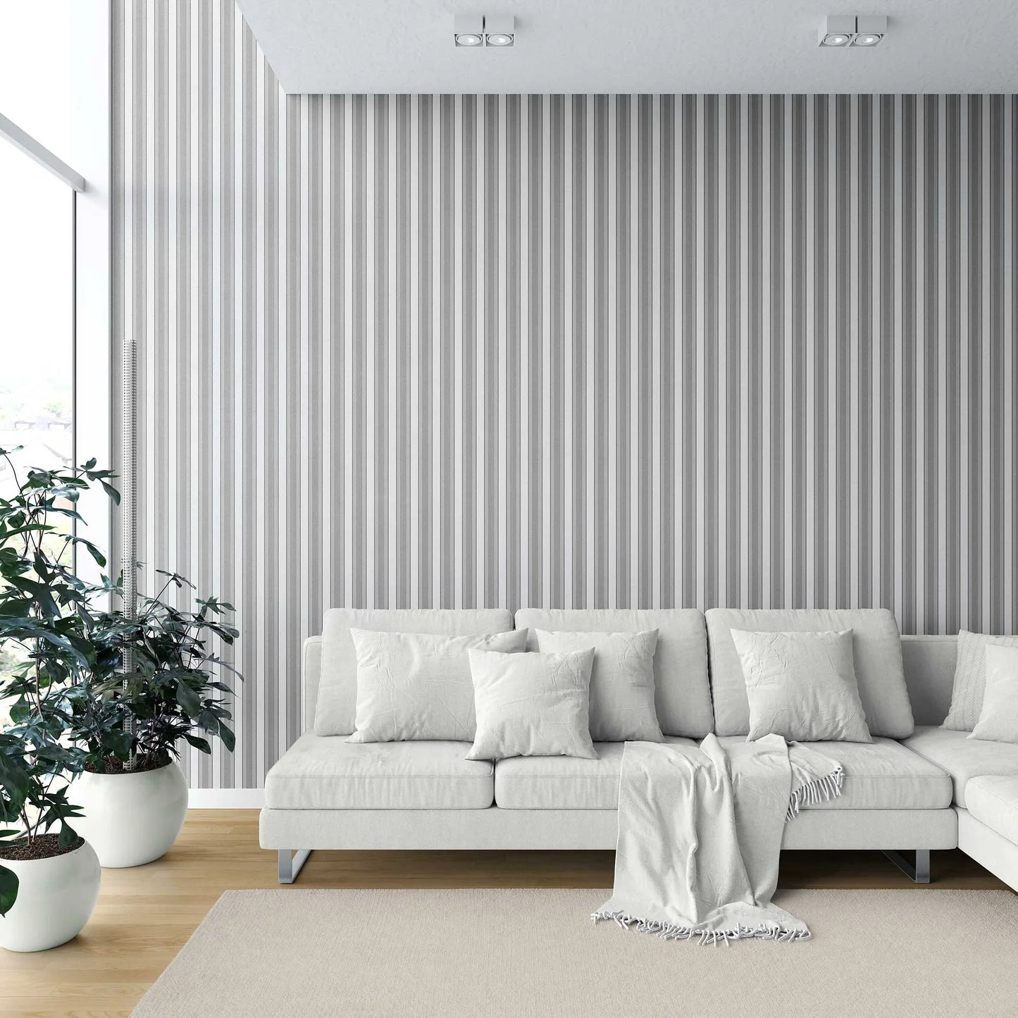 Woven Lines Wallpaper - Graphite Whisper
