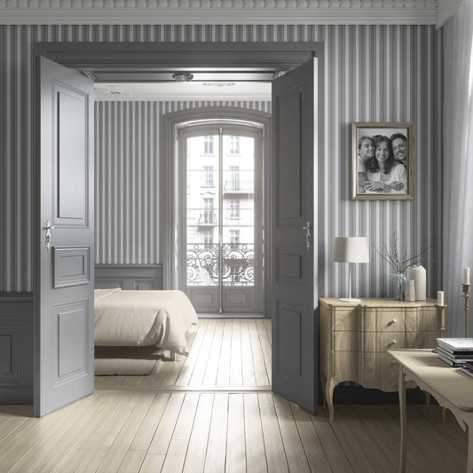 Woven Lines Wallpaper - Graphite Whisper