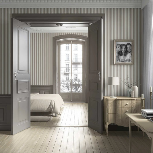 Woven Lines Wallpaper - Almond Clay