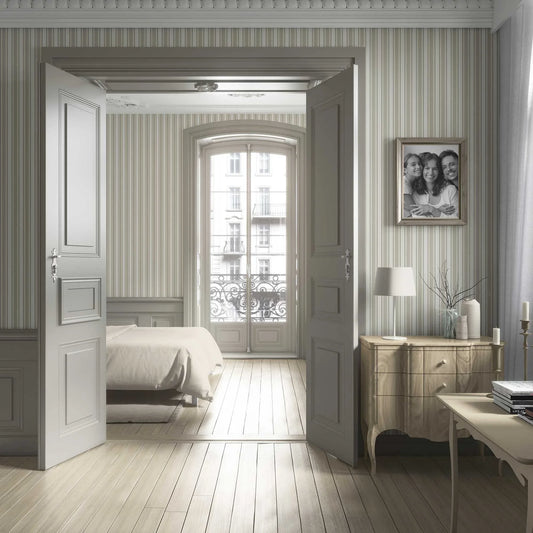 Woven Lines Wallpaper - Sage Harmony