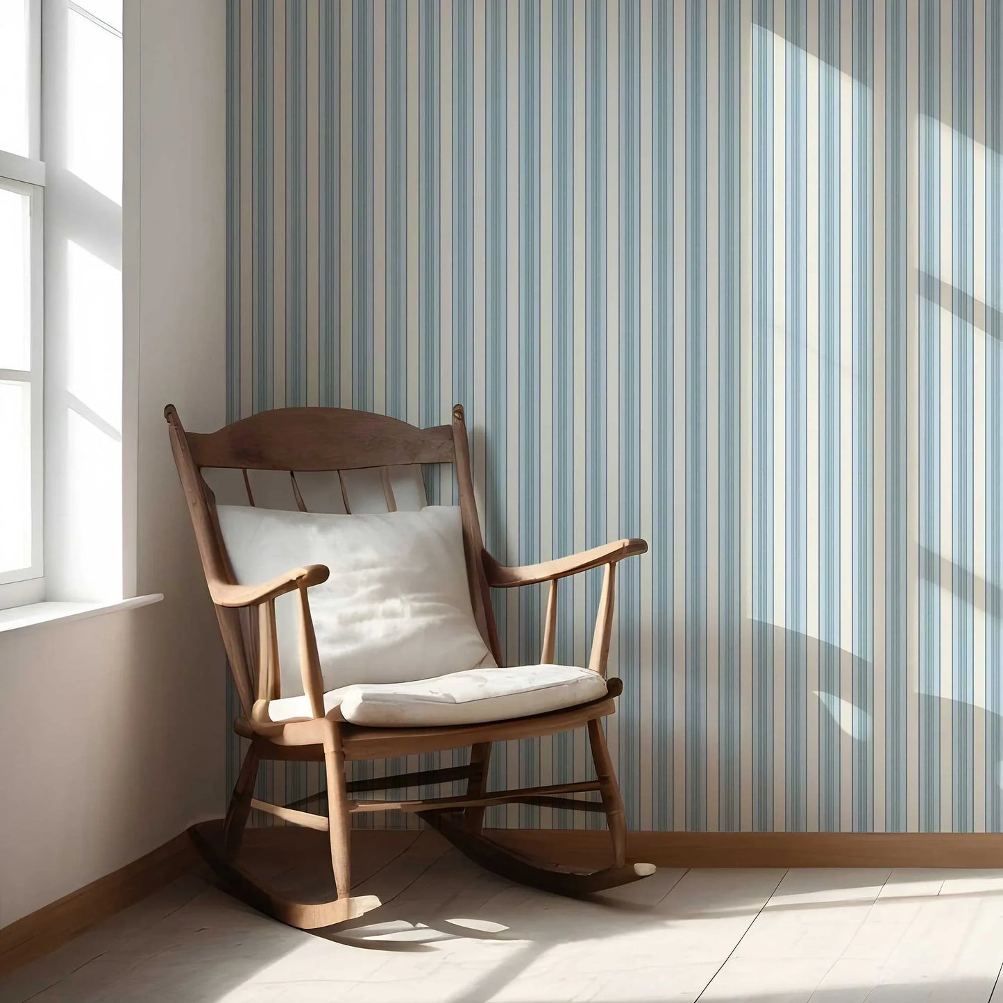 Woven Lines Wallpaper - Mist Blue