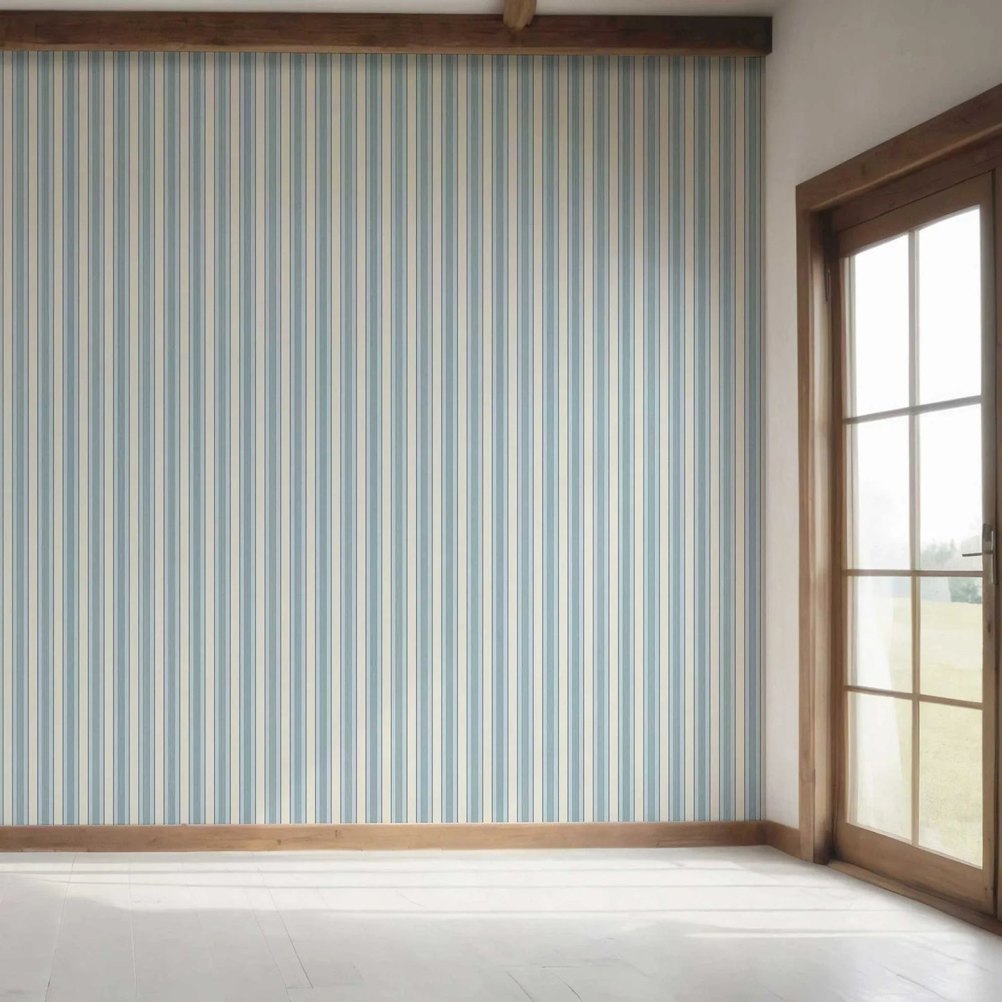 Woven Lines Wallpaper - Mist Blue