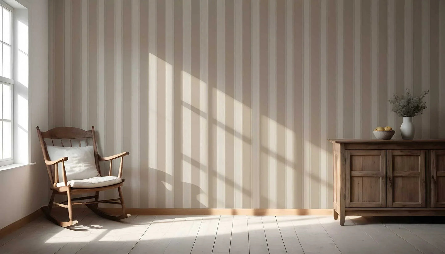 Vertical Verse Wallpaper - Sand Cream