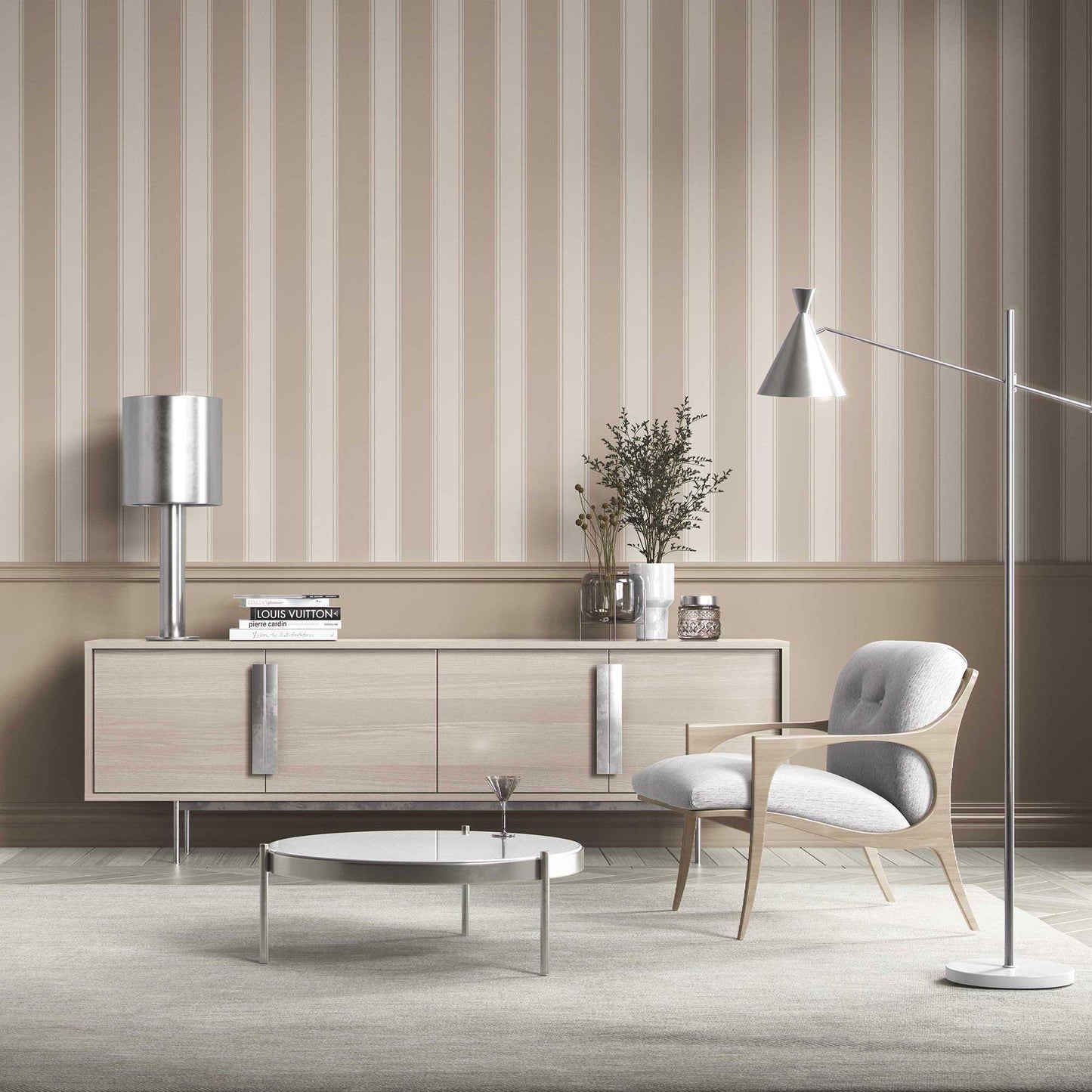 Vertical Verse Wallpaper - Sand Cream