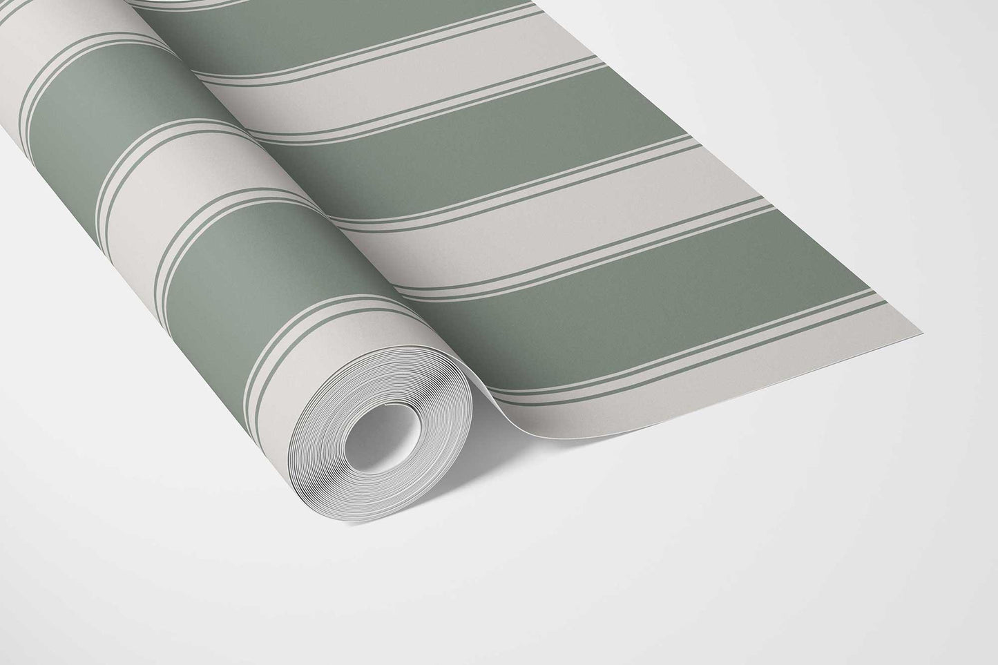 Vertical Verse Wallpaper - Olive Mist