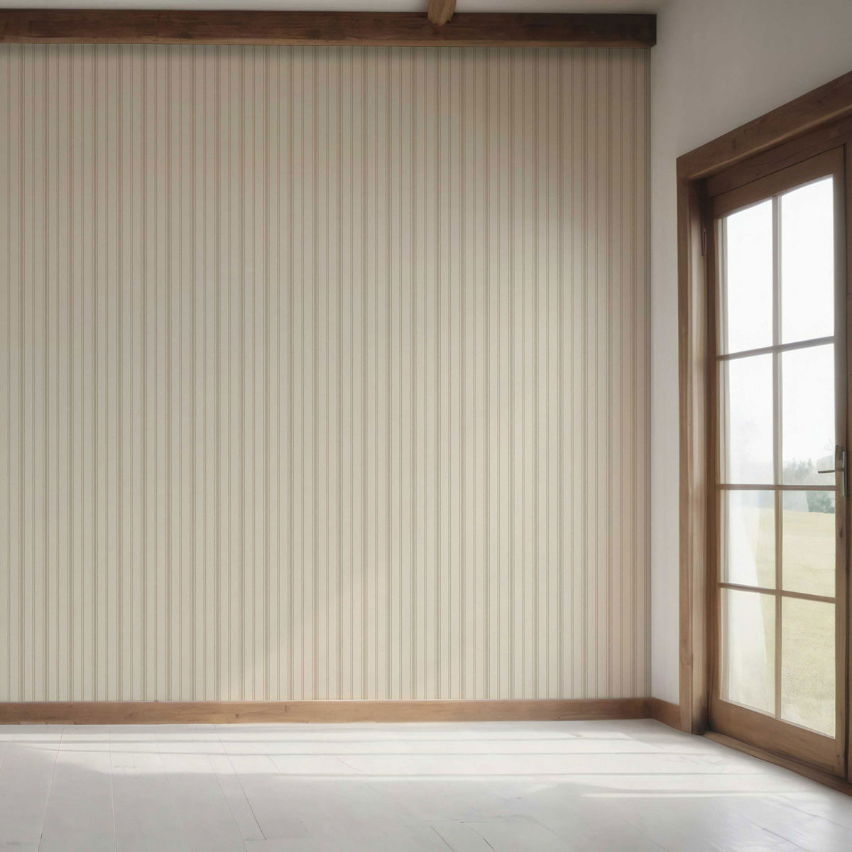 Shadow Stitch Wallpaper - Oatfield Beige