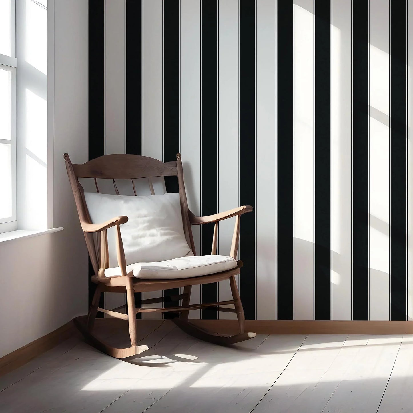 Regal Stripes Wallpaper - Ivory Noir