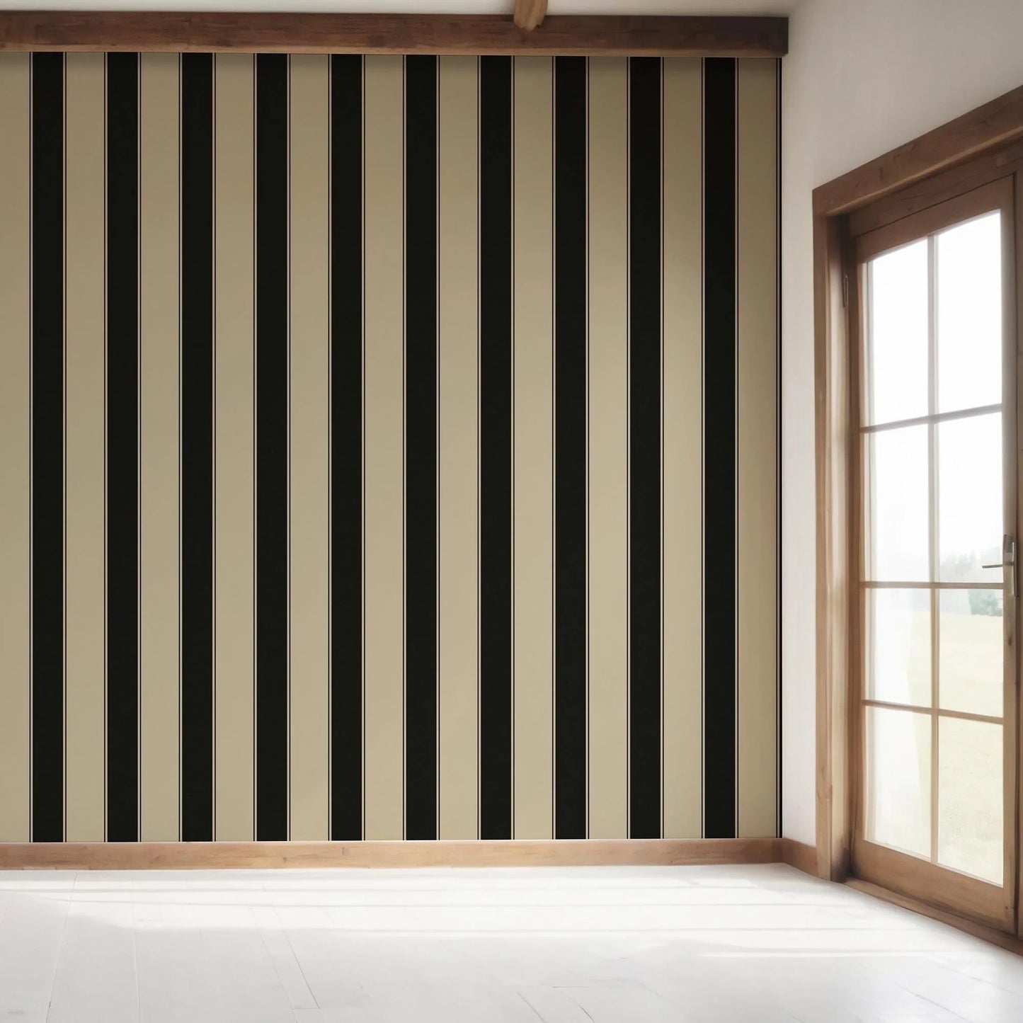 Regal Stripes Wallpaper - Sandstone Contrast