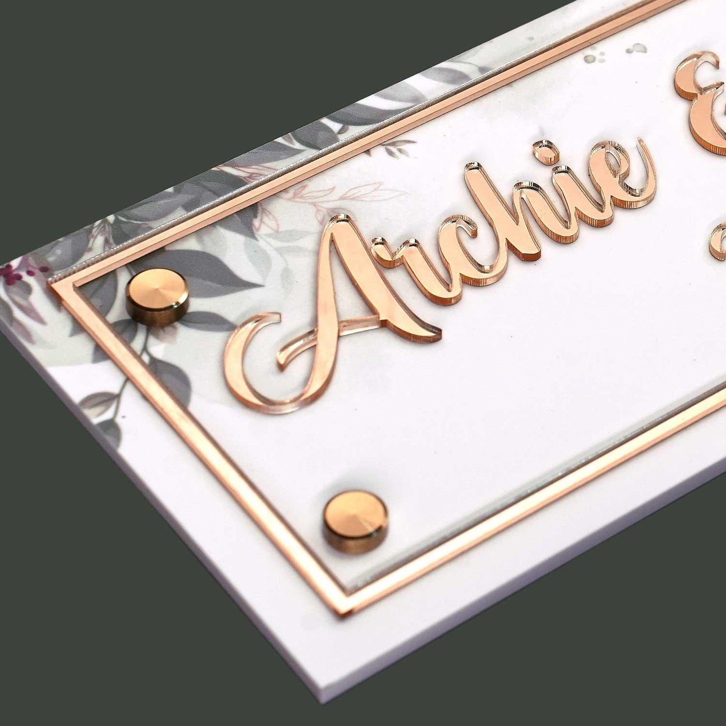 Archie Jennifer - Acrylic Name Plate with Raised Lettering - Housenama