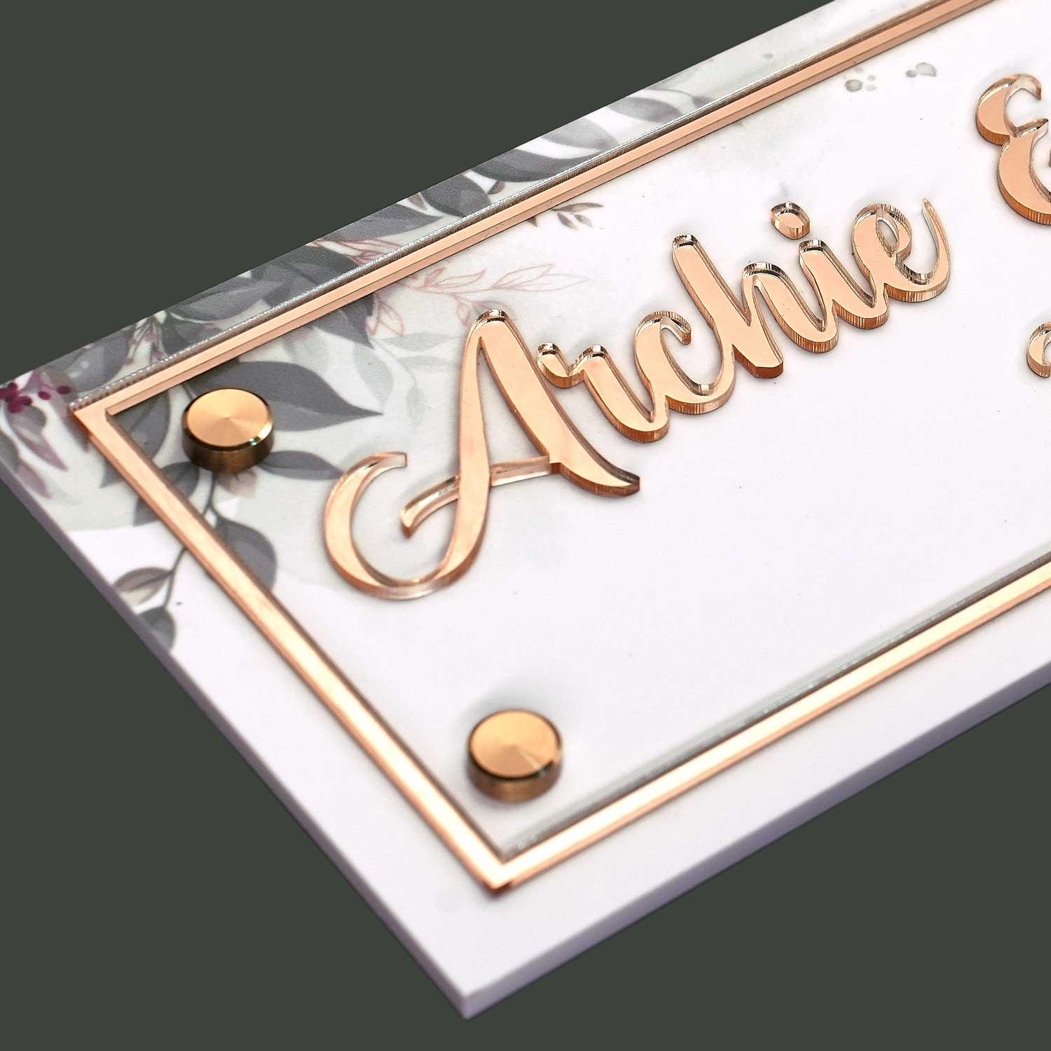 Archie Jennifer Acrylic Name Plate | 13 inch × 5 inch | Weatherproof ...