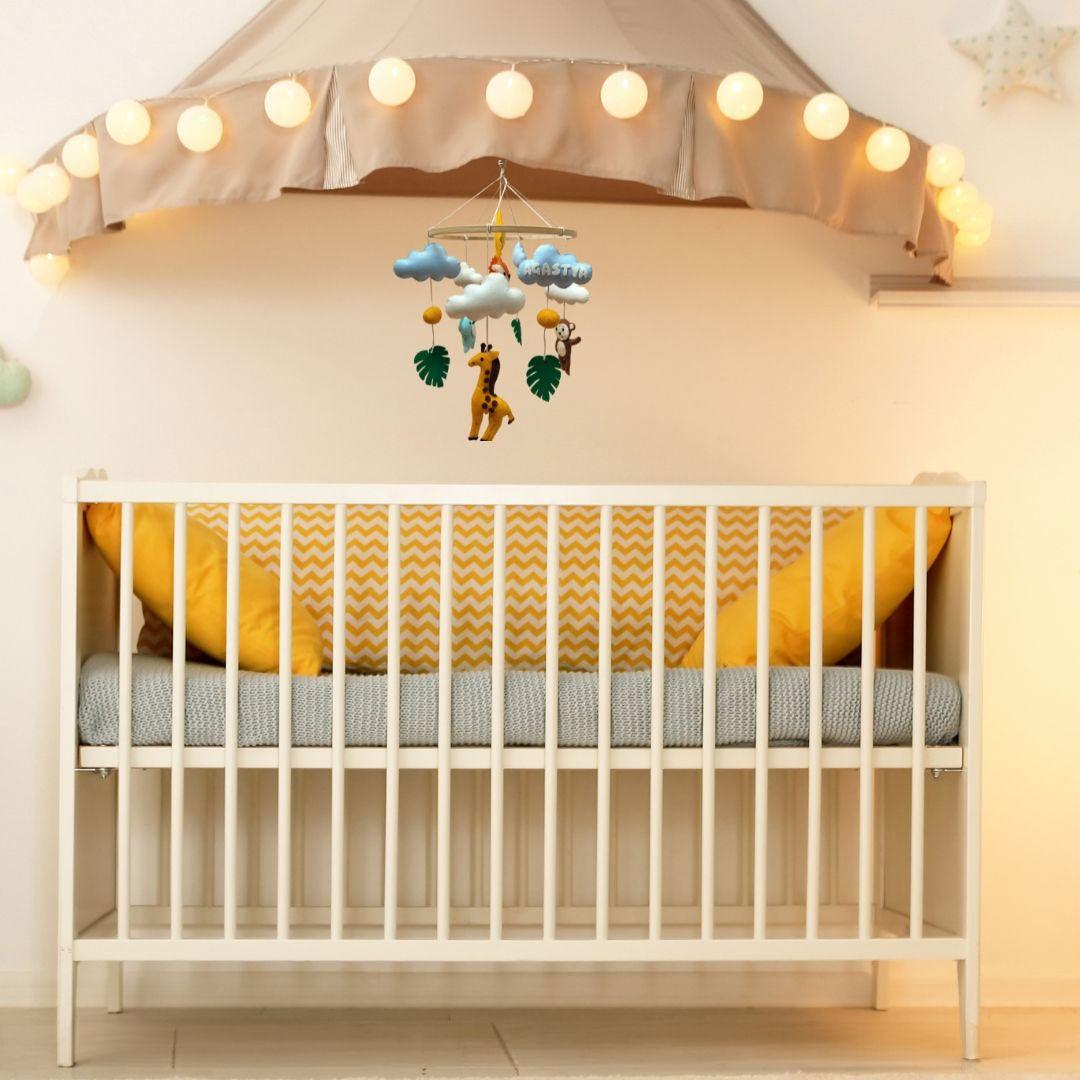 Animal Safari - Personalised Cot Mobile for Babies