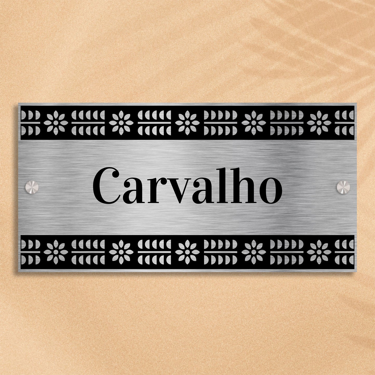 Baghban (Lippan) - Stainless Steel Name Plate