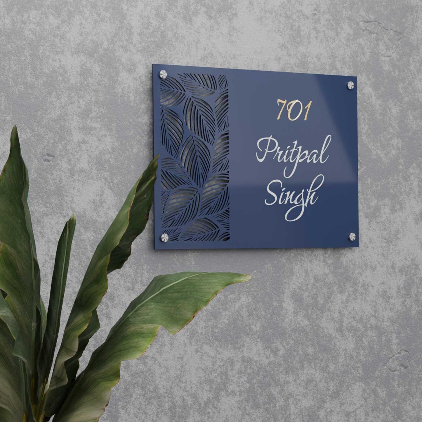 Barg-o-Bahaar - Steel Name Plate