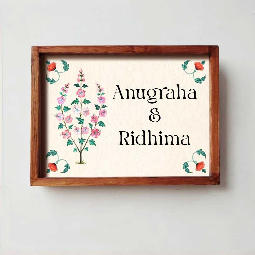 Basant - Handcrafted Framed Nameplate