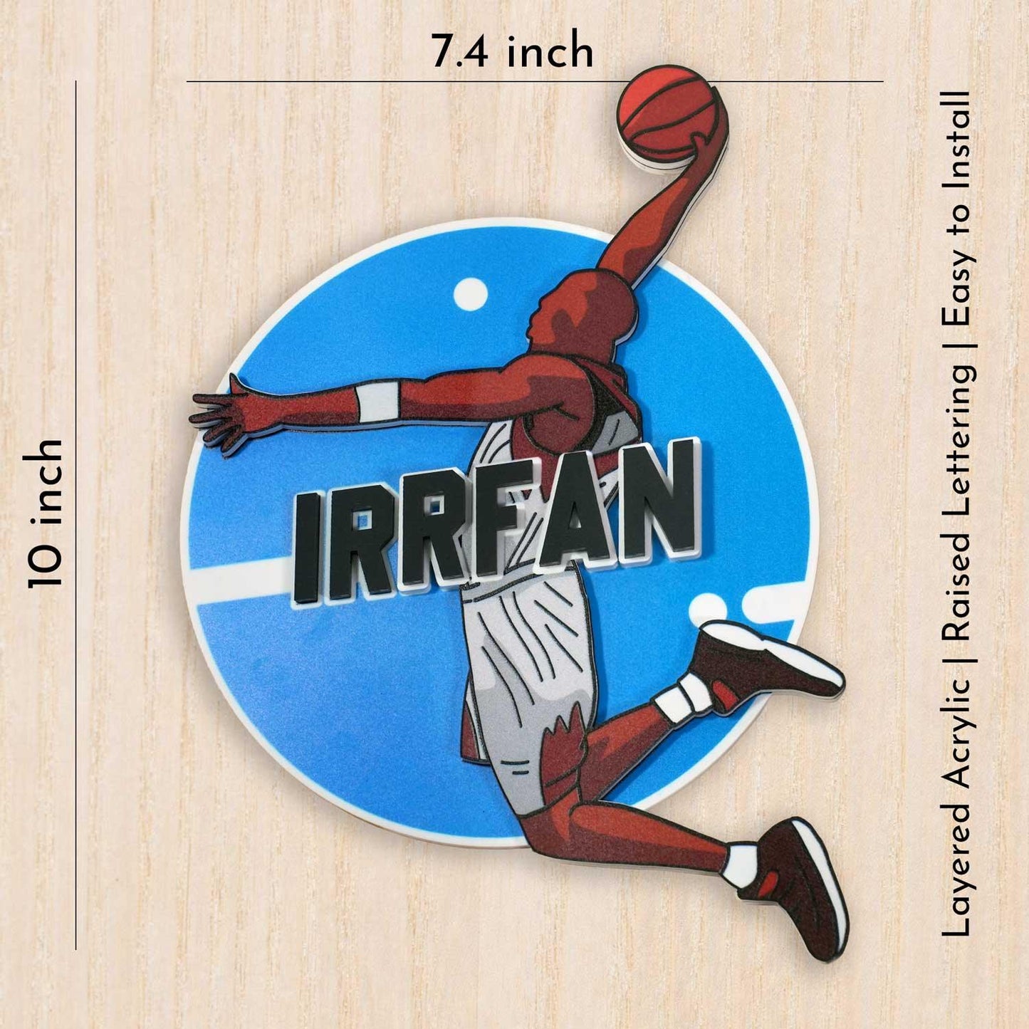 Basketball Buff - Kids' Room Door Sign - Housenama