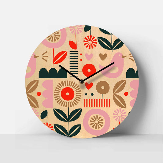 Bloom & Chirp Birch Clock