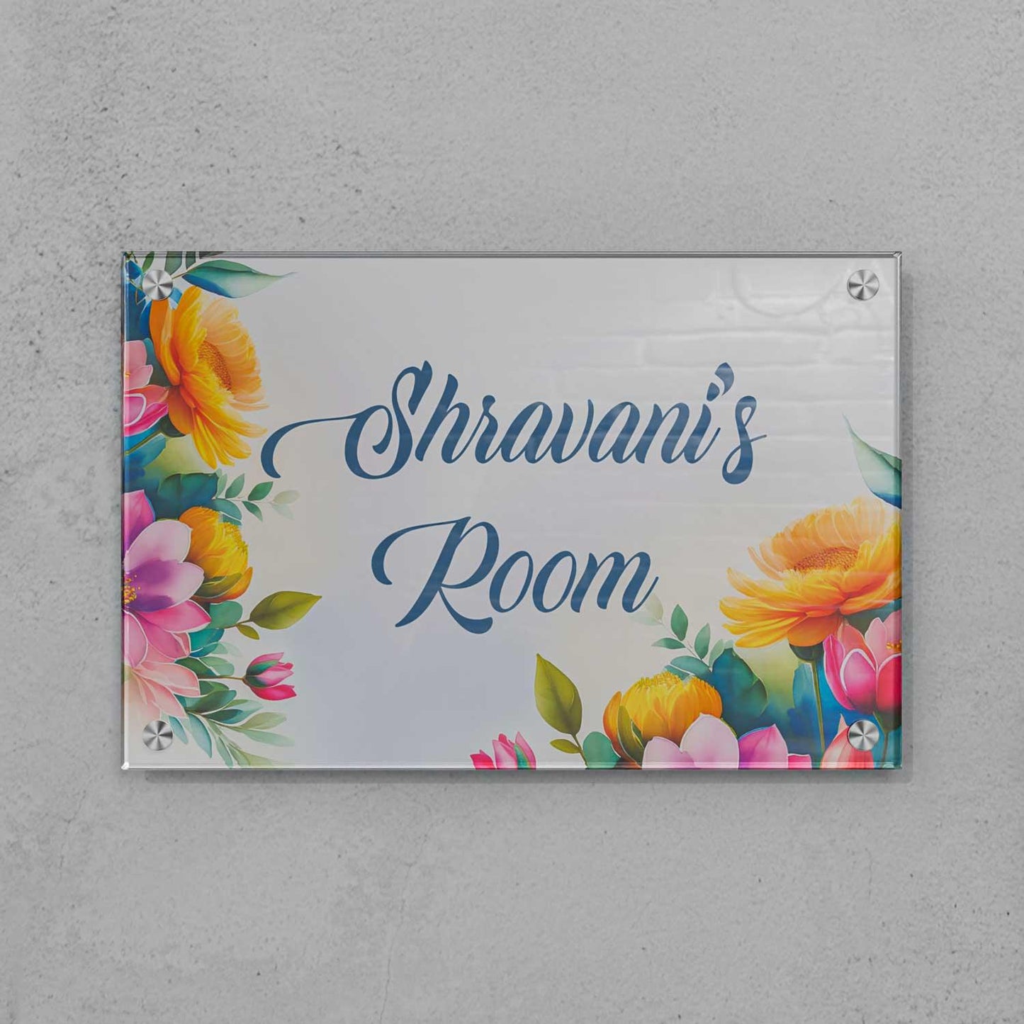 Blossom Haven - Acrylic Name Plate - Housenama