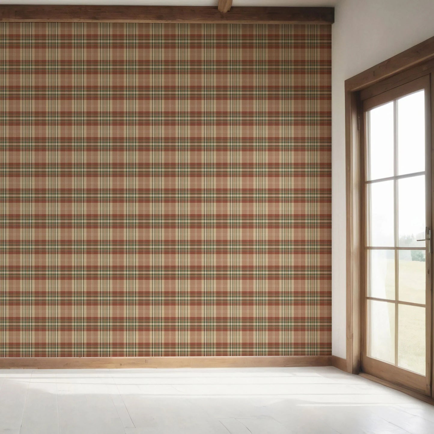 Carrington Weave Wallpaper - Saddle Tweed