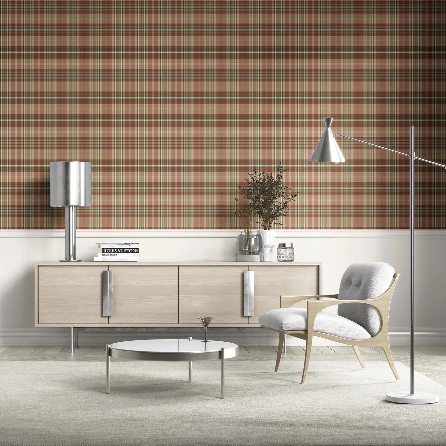 Carrington Weave Wallpaper - Saddle Tweed
