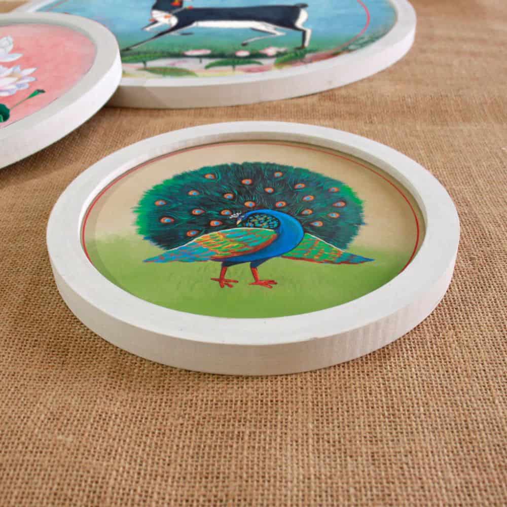 Elephant - Pichwai-style Framed Wall Art (Style 1)