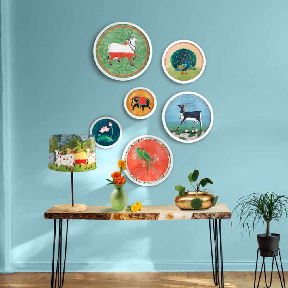 Elephant - Pichwai-style Framed Wall Art (Style 1)